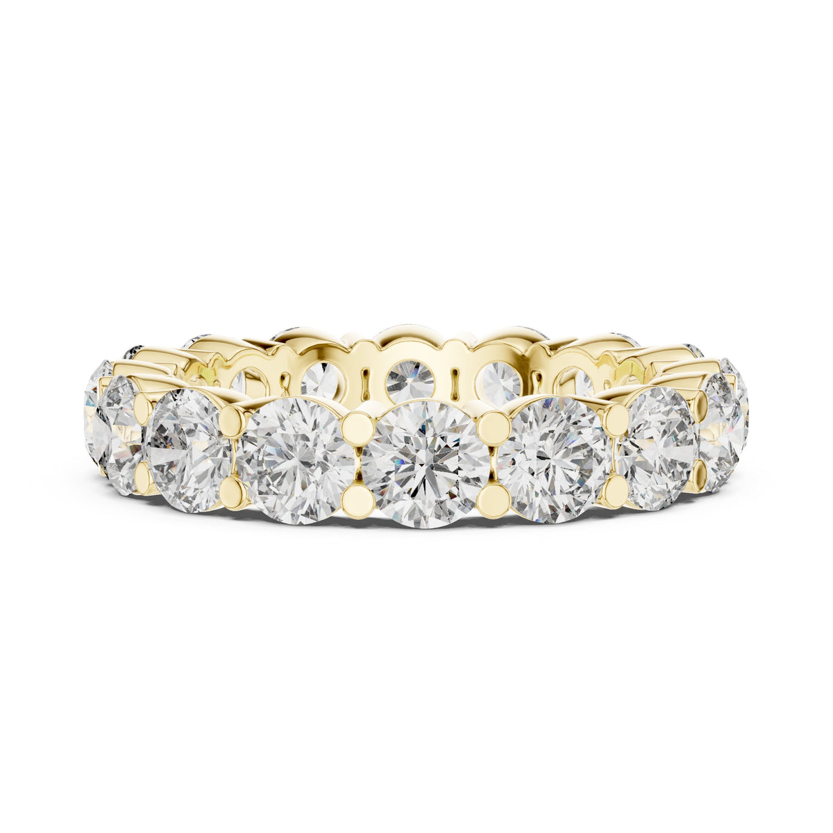 Round Diamond Wide Double Row Pavé Eternity Band