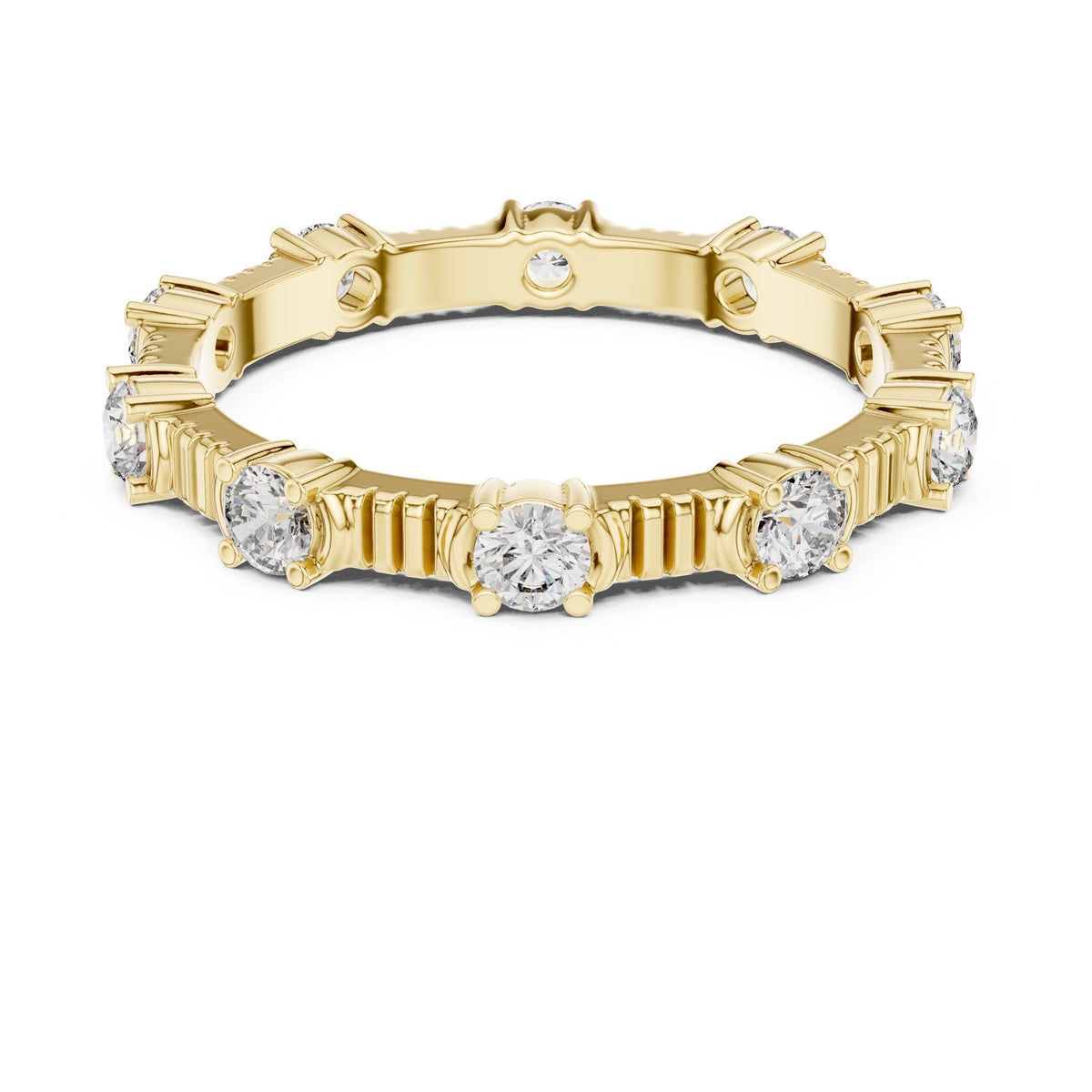 Radiant Channel Set Diamond Engagement Ring