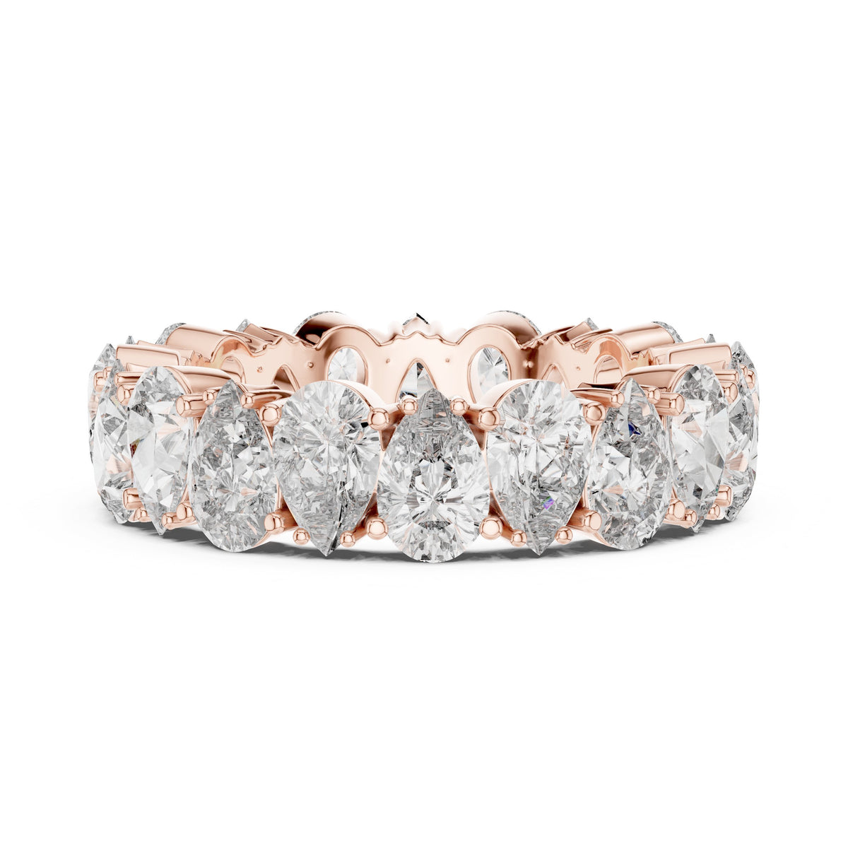 Pear Diamond Eternity Band