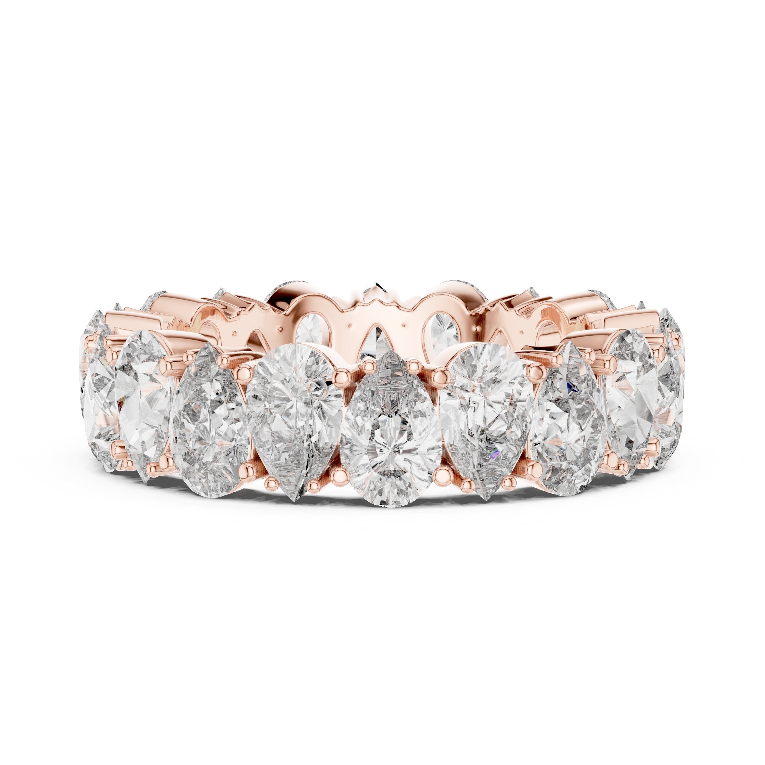 Pear Diamond Eternity Band in Rose Gold - VYKA Diamonds
