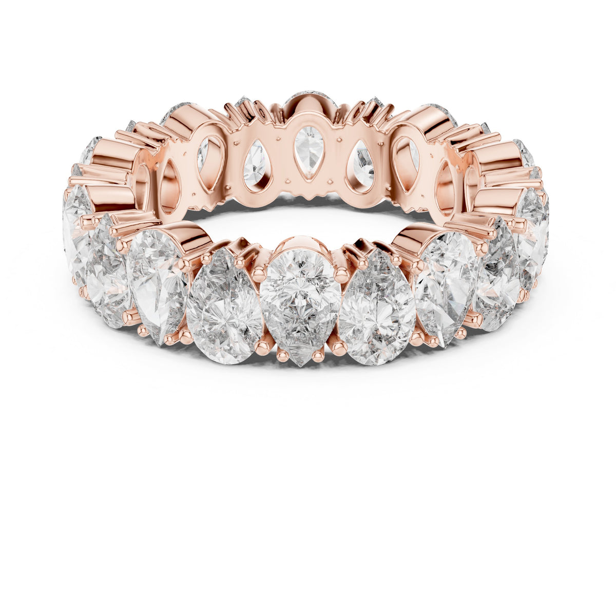 Pear Diamond Eternity Band