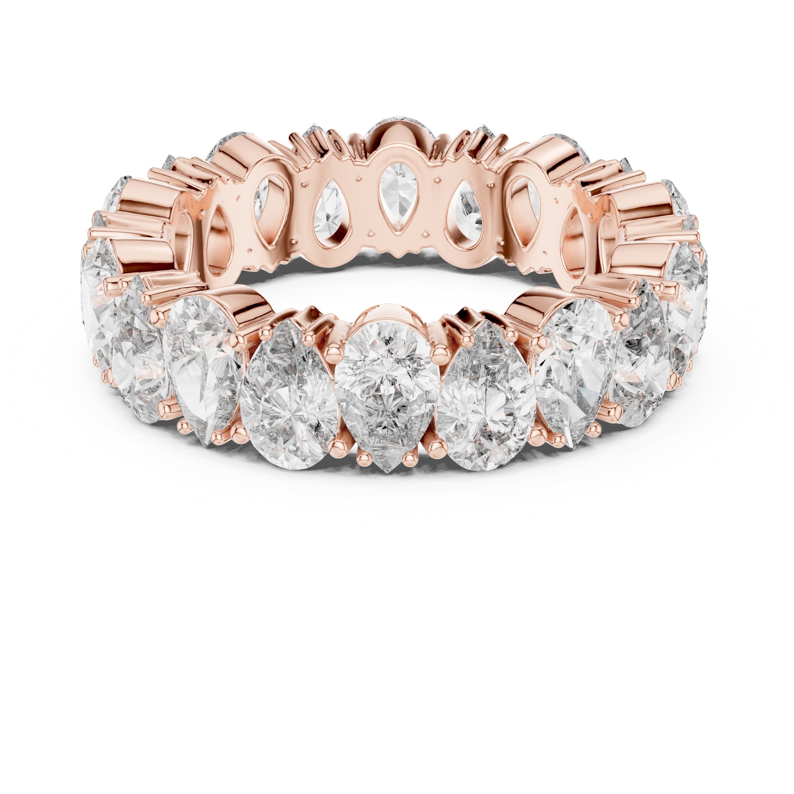 Pear Diamond Eternity Band in Rose Gold - VYKA Diamonds
