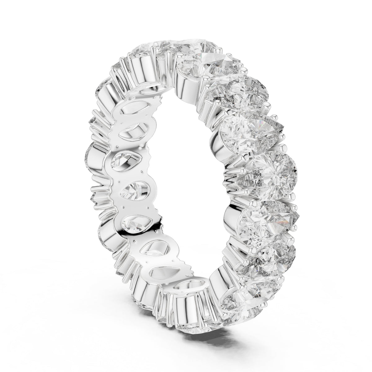 Pear Diamond Eternity Band