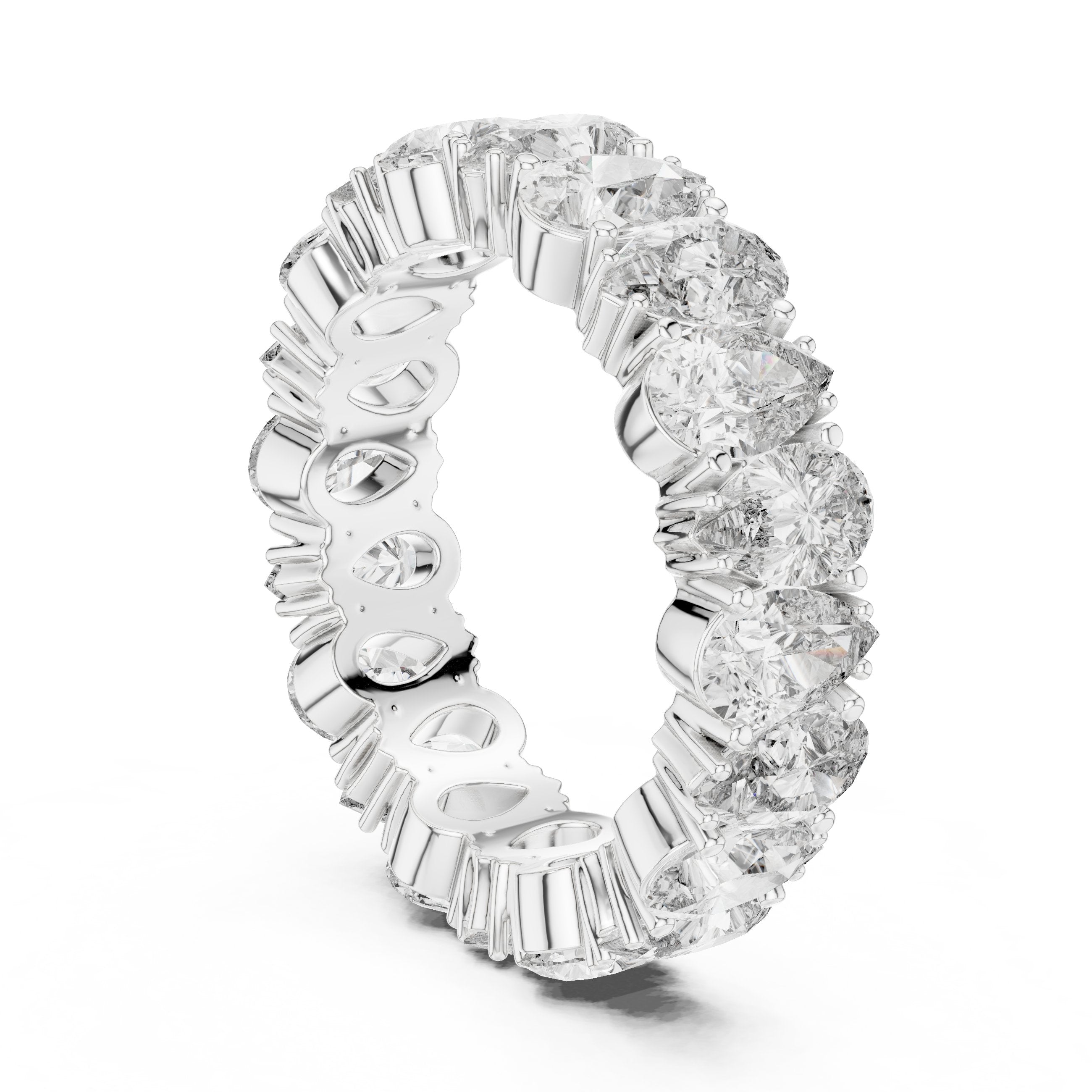 Pear Diamond Eternity Band in White Gold - VYKA Diamonds