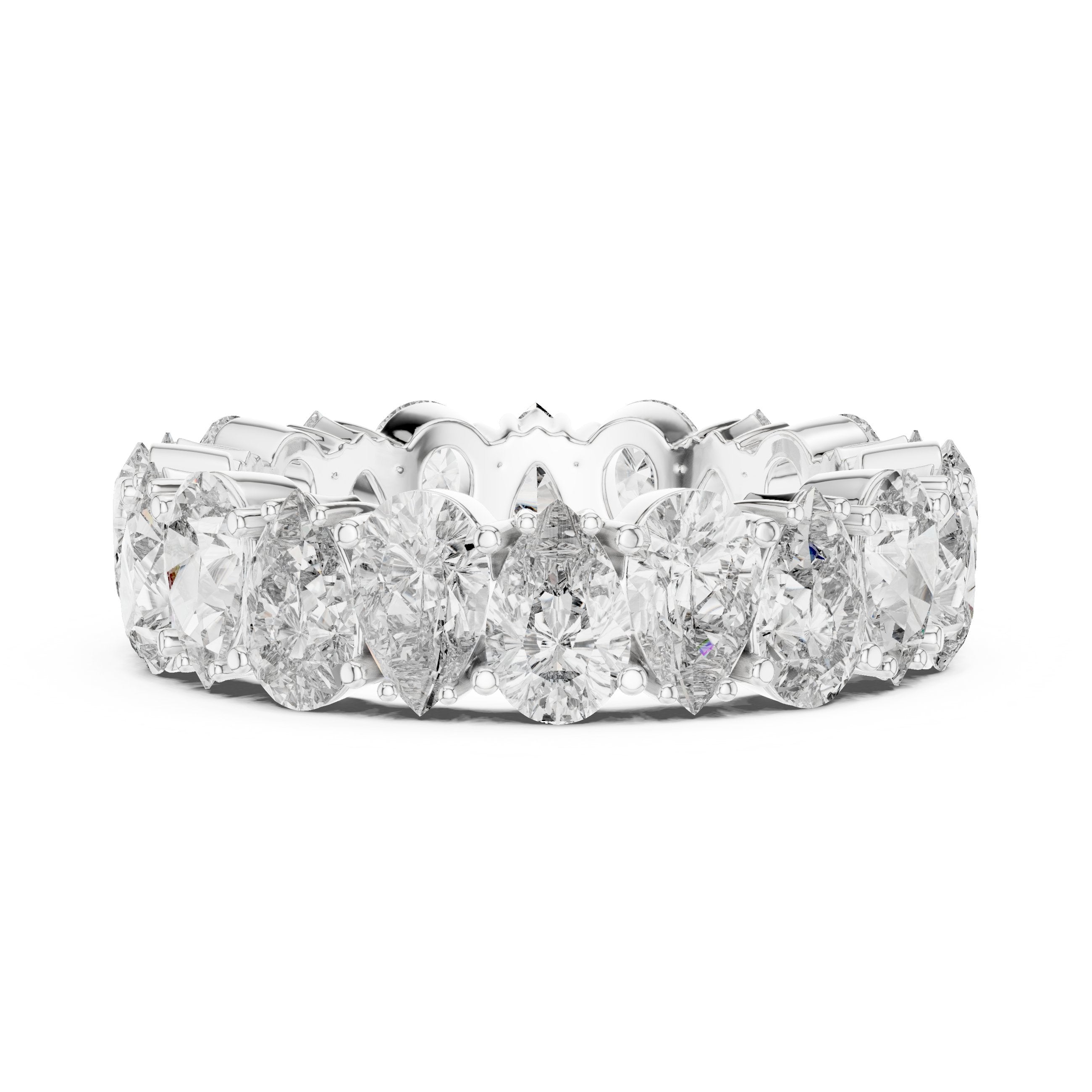 Pear Diamond Eternity Band in White Gold - VYKA Diamonds
