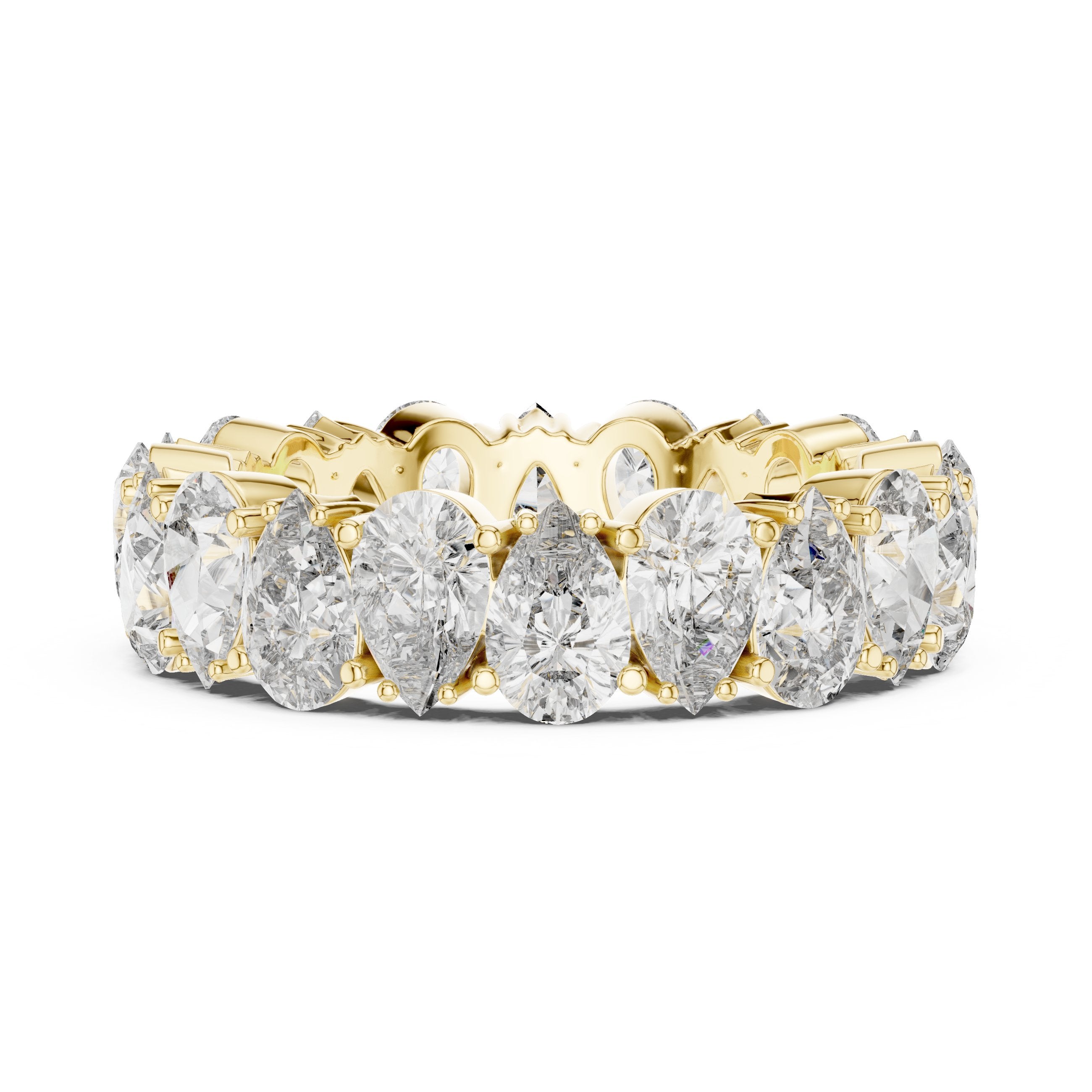 Pear Diamond Eternity Band in Yellow Gold - VYKA Diamonds
