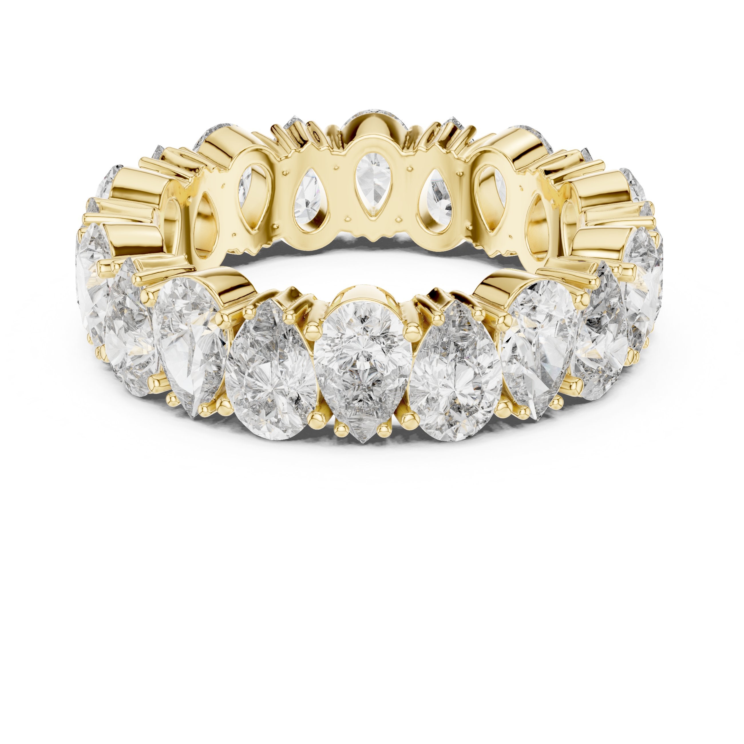 Pear Diamond Eternity Band in Yellow Gold - VYKA Diamonds