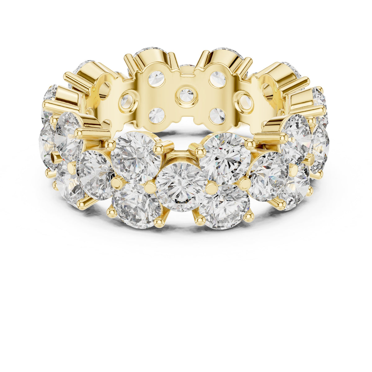 Round Diamond Shared Prong Eternity Band