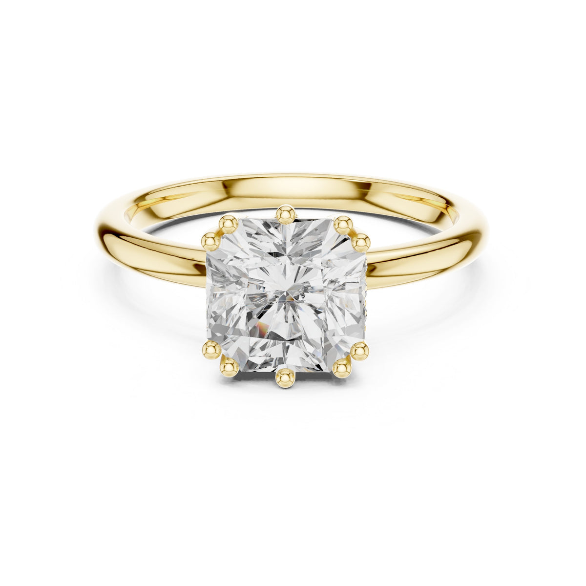 Radiant Cut Eight Prong Solitaire Engagement Ring