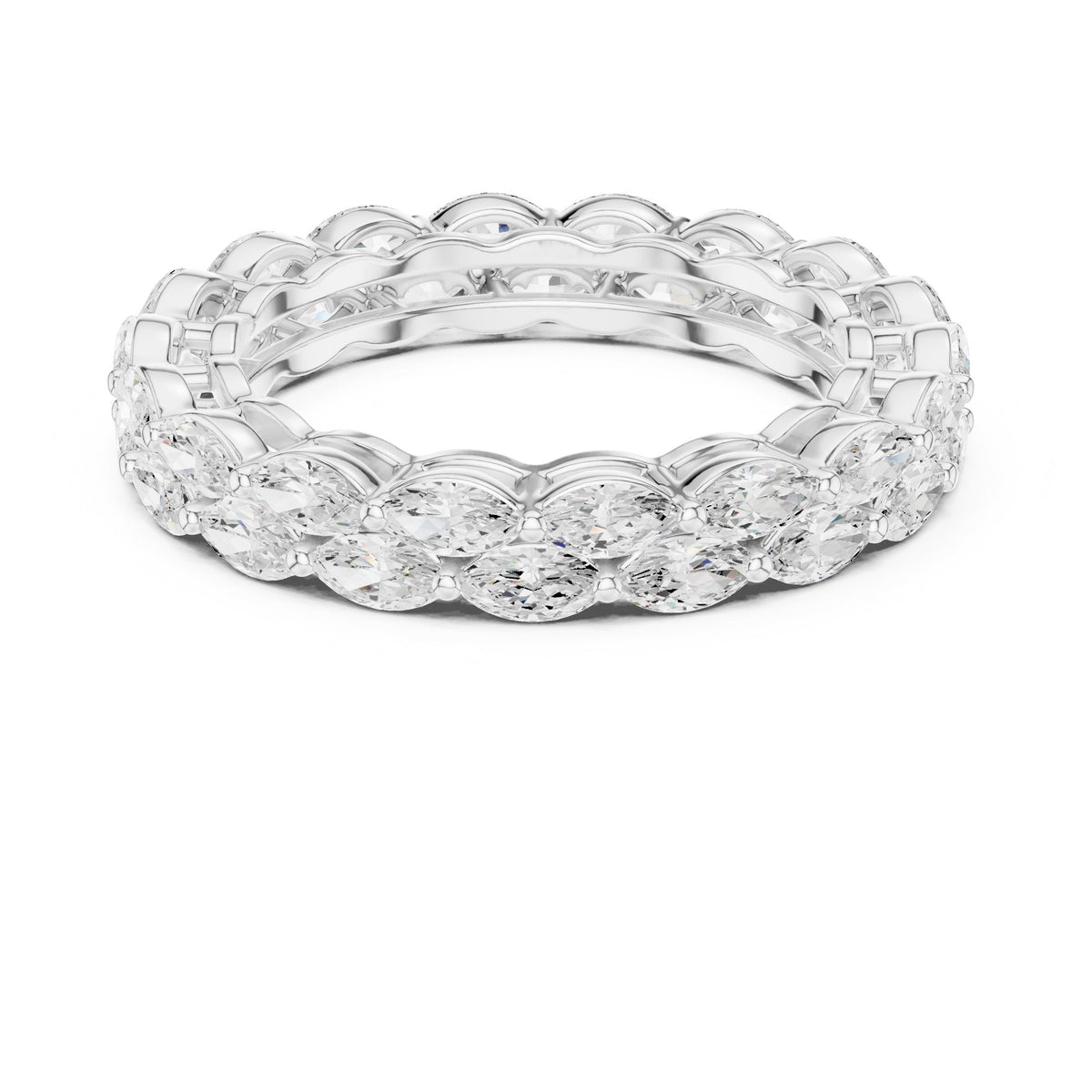 Marquise Cut East-West Diamond Eternity Band