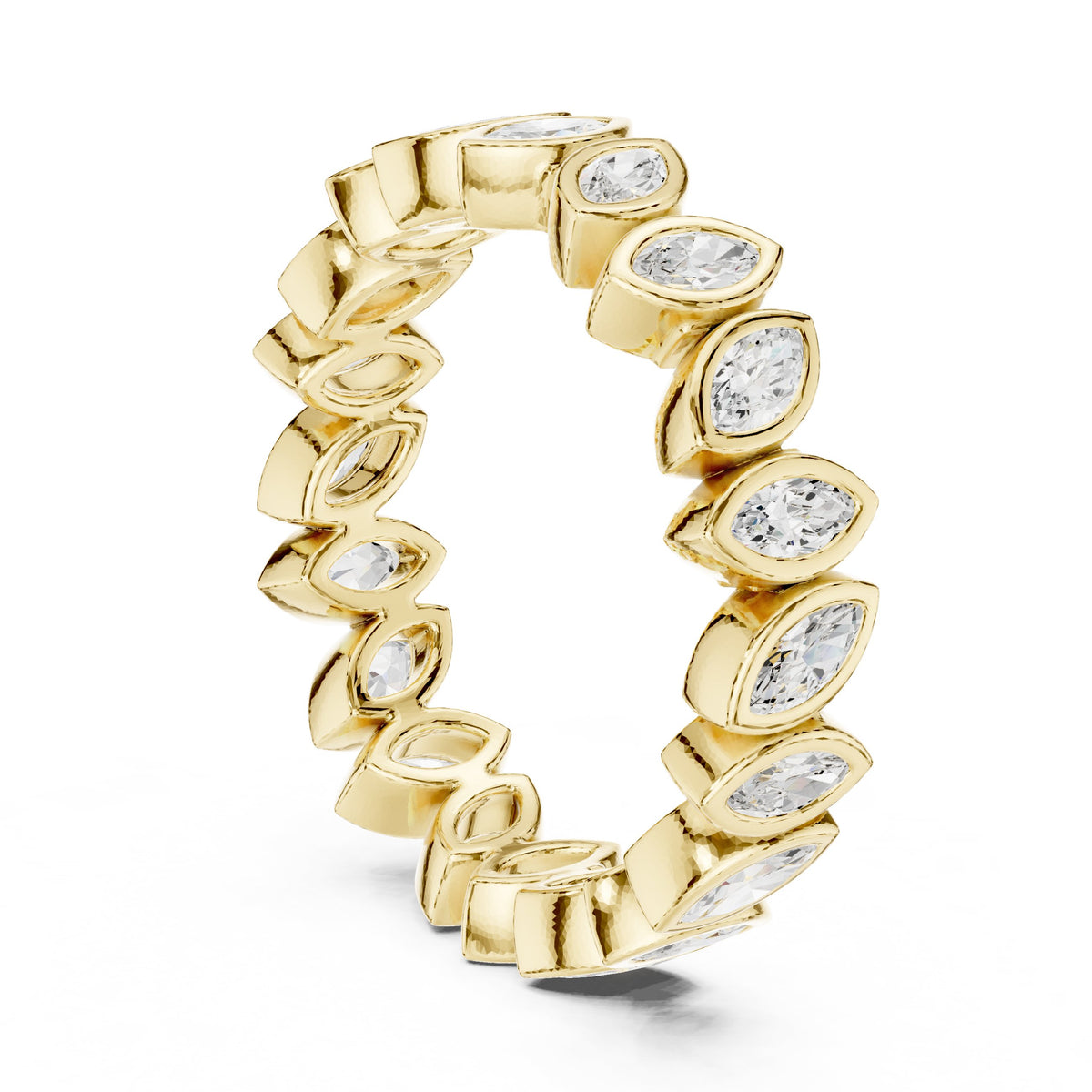 Marquise Diamond Bezel Set Eternity Band