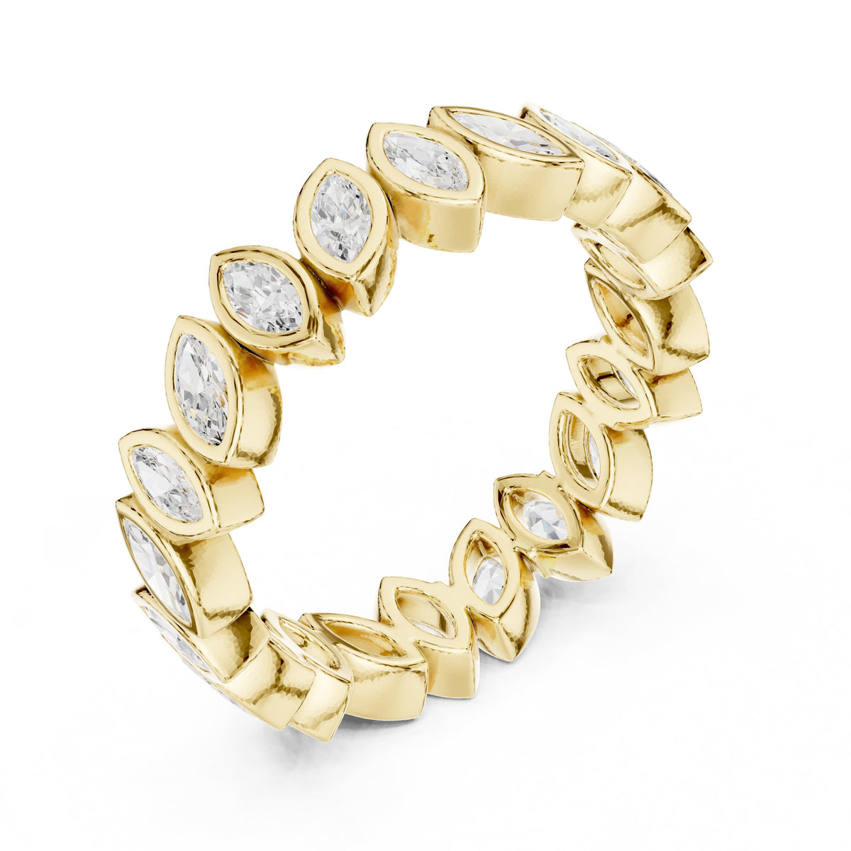 Marquise Diamond Bezel Set Eternity Band