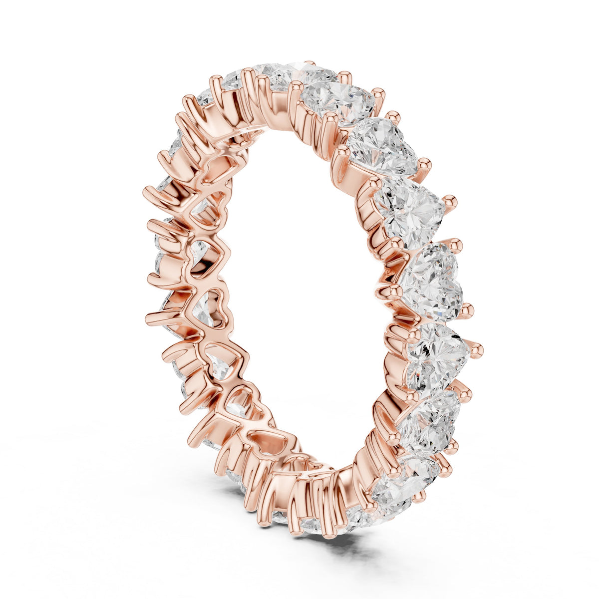 Heart Cut Petite Diamond Eternity Band