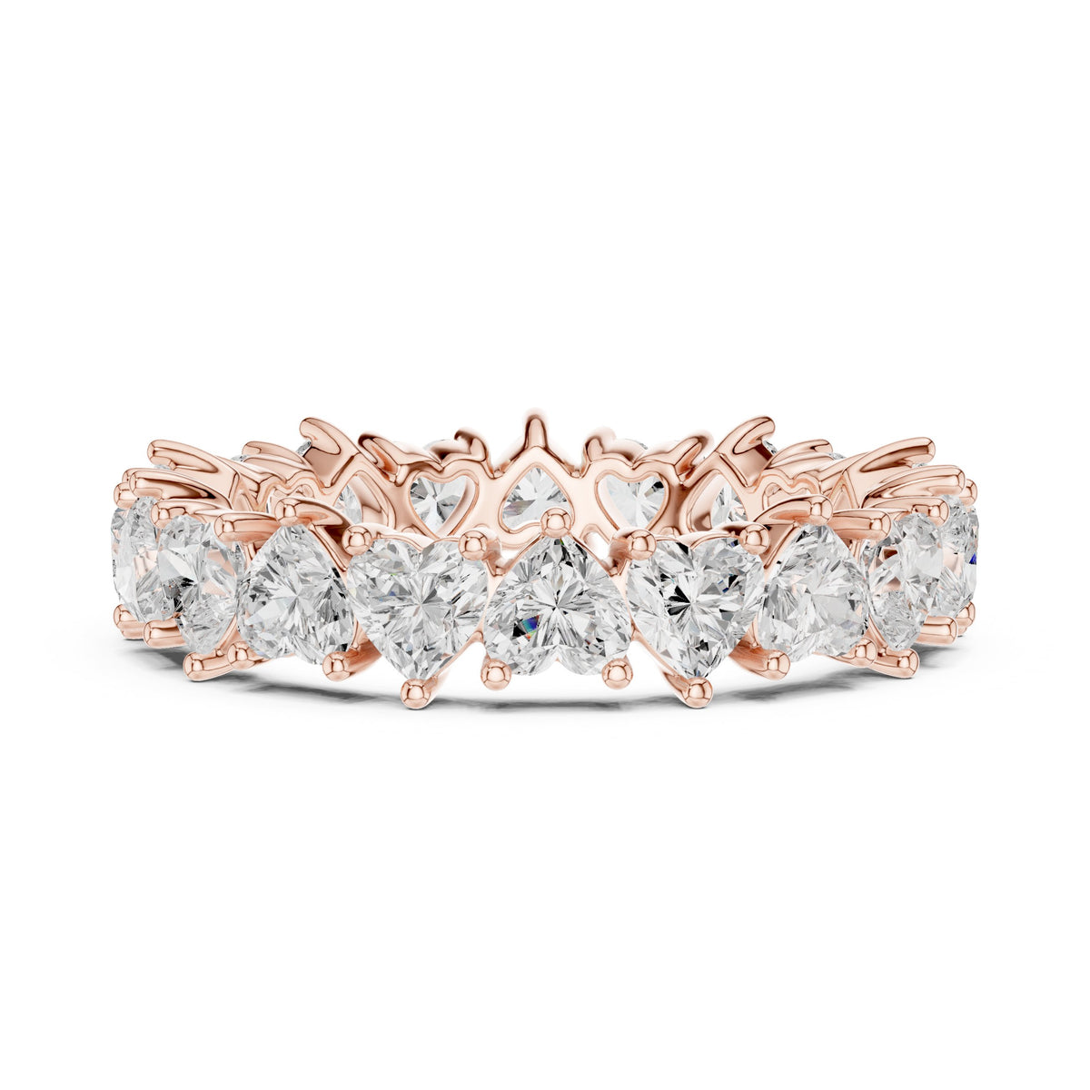 Heart Cut Petite Diamond Eternity Band