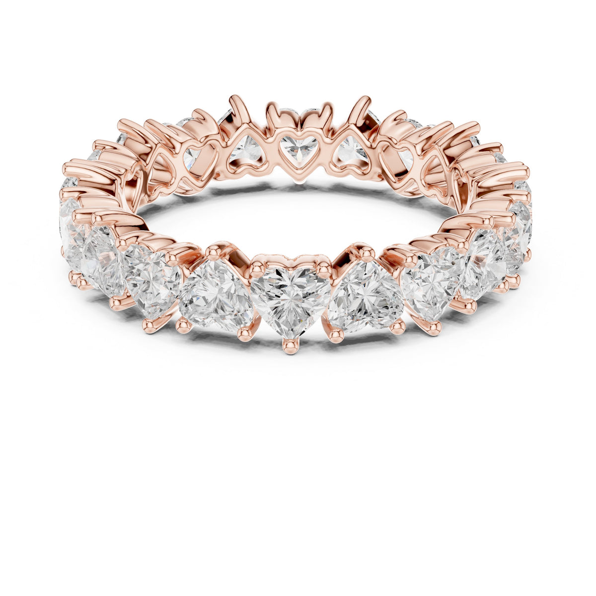 Heart Cut Petite Diamond Eternity Band