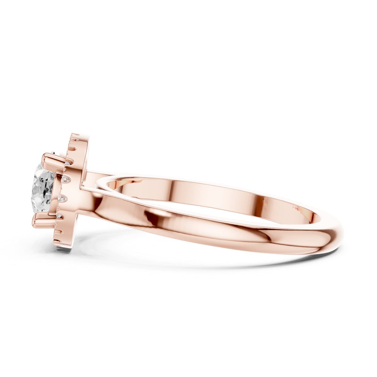 Pear Diamond East-West Halo Engagement Ring