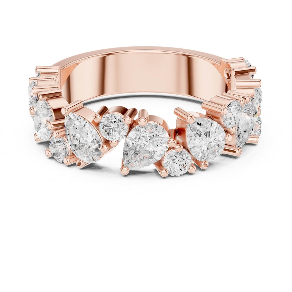 Pear and Marquise Alternating Diamond Eternity Band