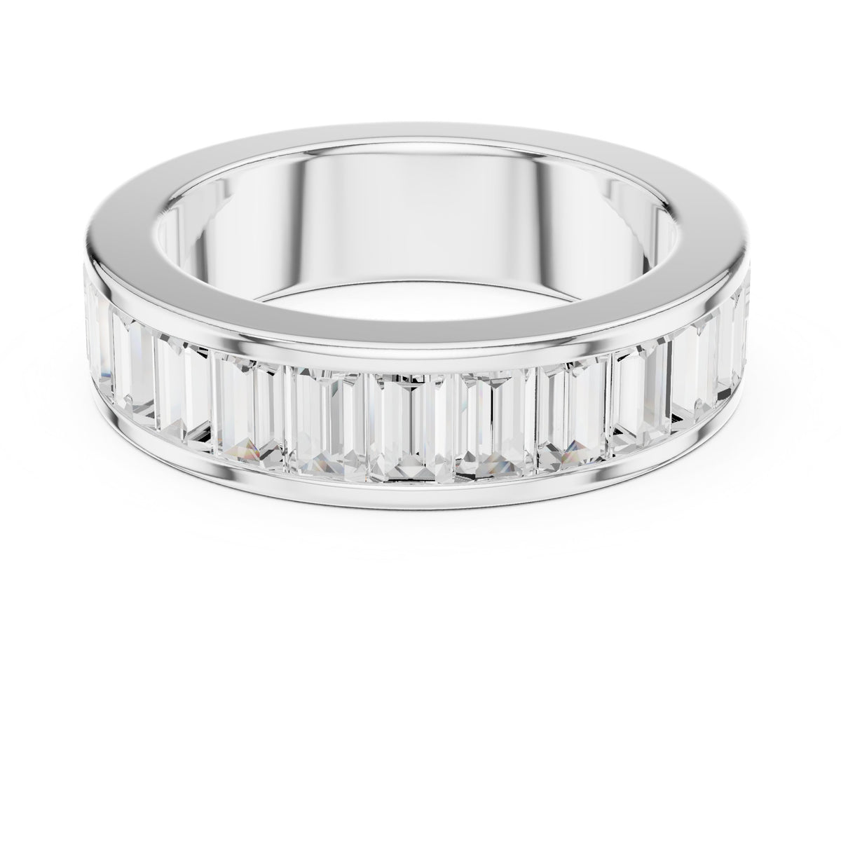 Baguette Diamond Channel Set Wedding Band