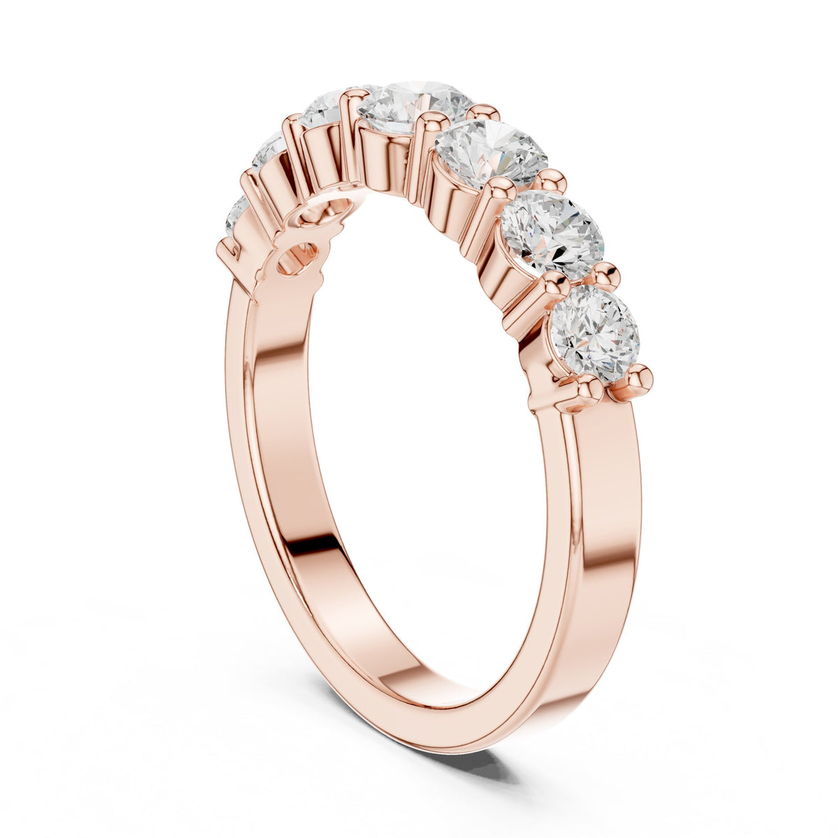 Round Diamond Seven Stone Anniversary Band