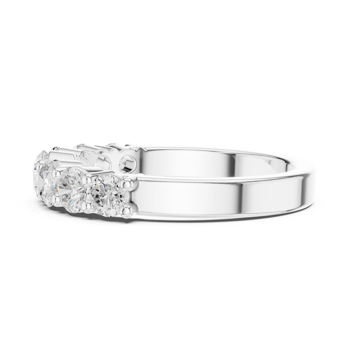 Round Diamond Seven Stone Anniversary Band