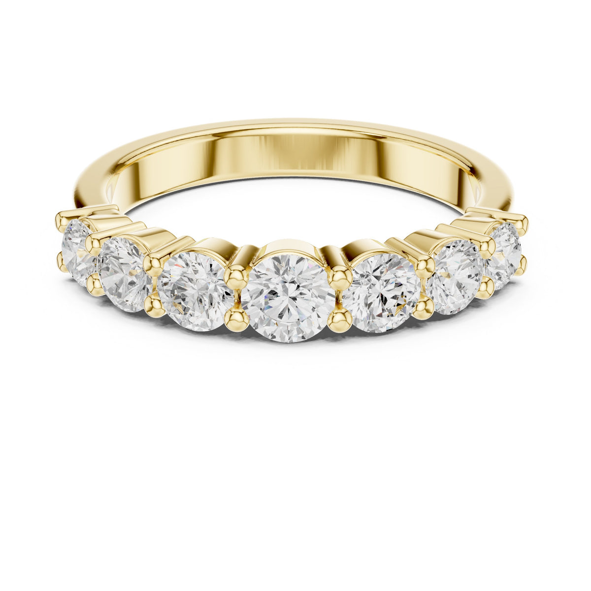 Round Diamond Seven Stone Anniversary Band