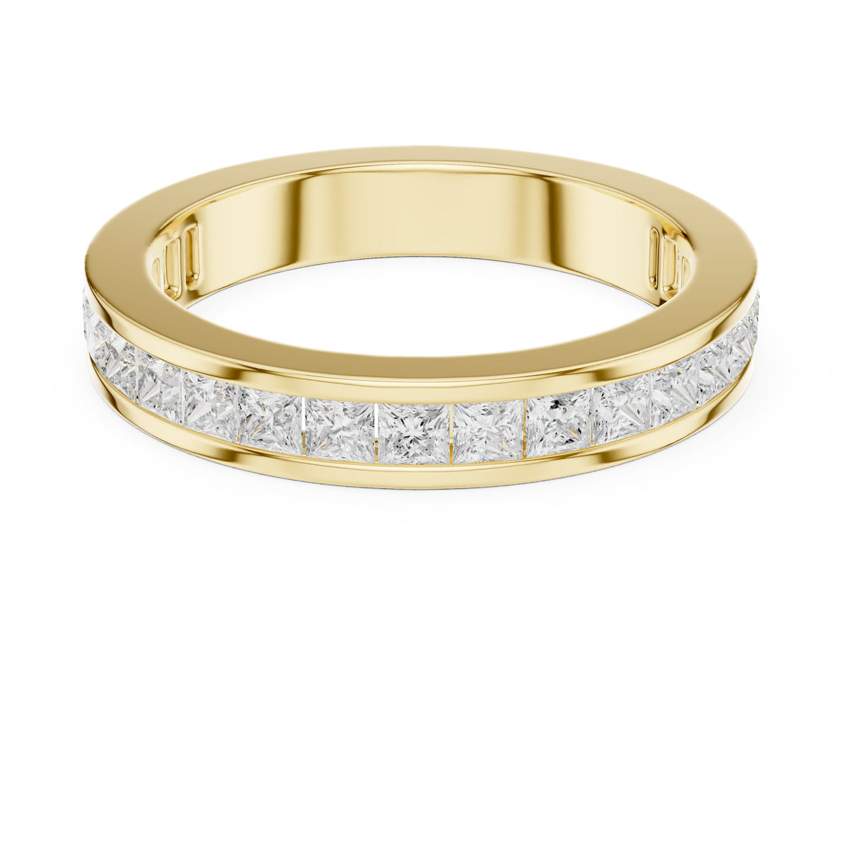 Princess Cut Diamond Channel Set Eternity Band