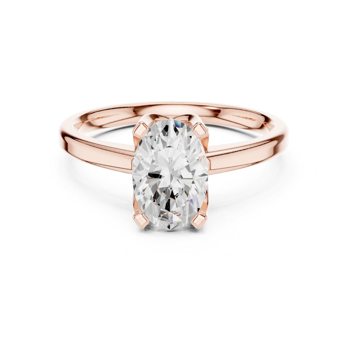 Oval Diamond Solitaire Engagement Ring