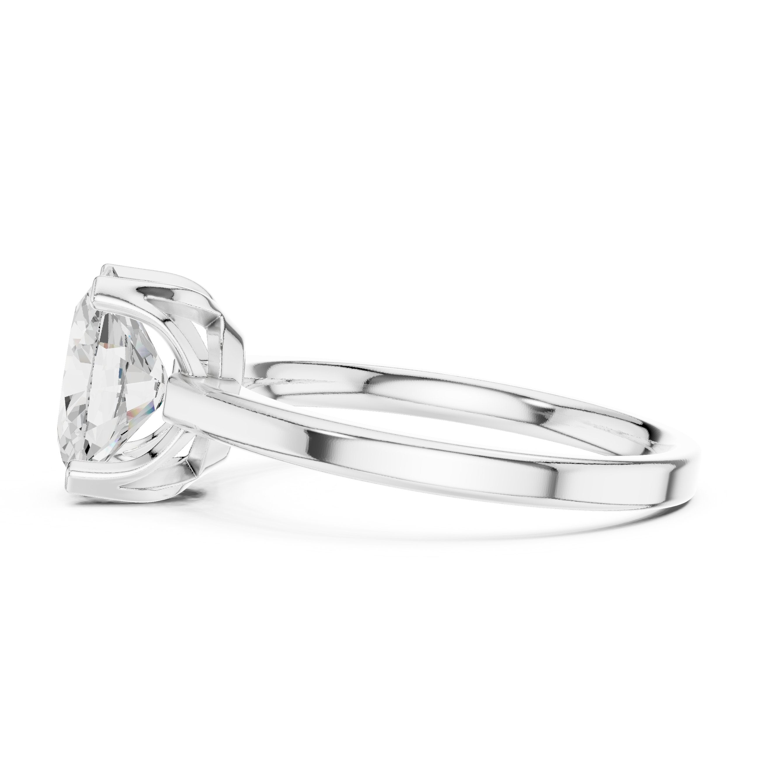 Oval Diamond Solitaire Engagement Ring in White Gold - VYKA Diamonds