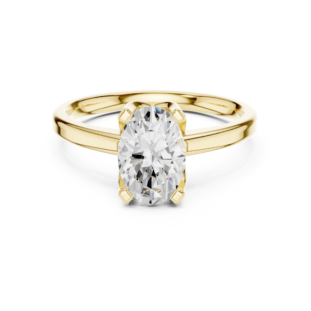Oval Diamond Solitaire Engagement Ring