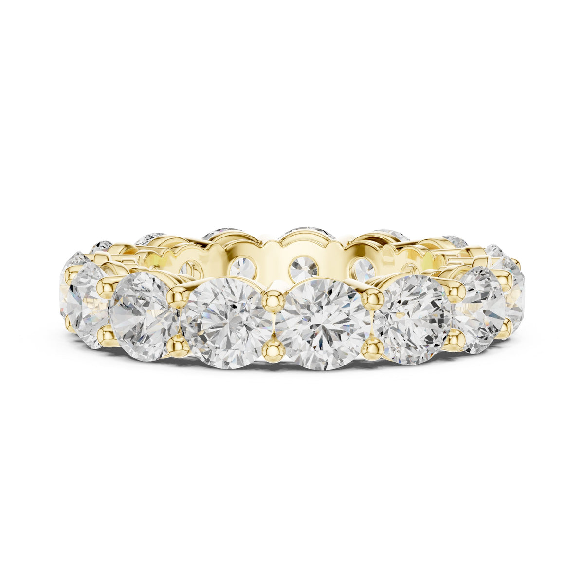 Round Diamond Shared Prong Eternity Band
