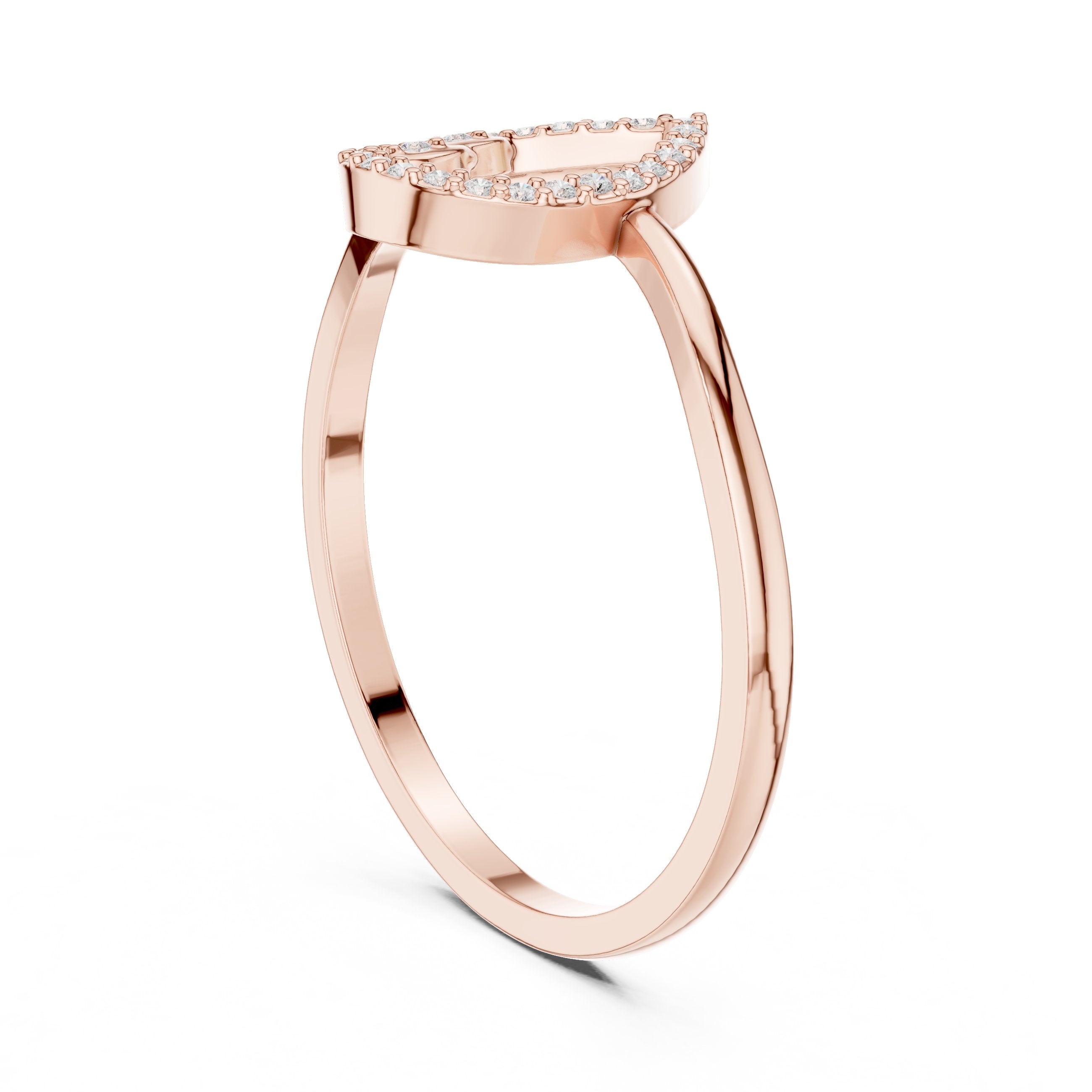 Frosted Halo Diamond Engagement Ring in Rose Gold - VYKA Diamonds