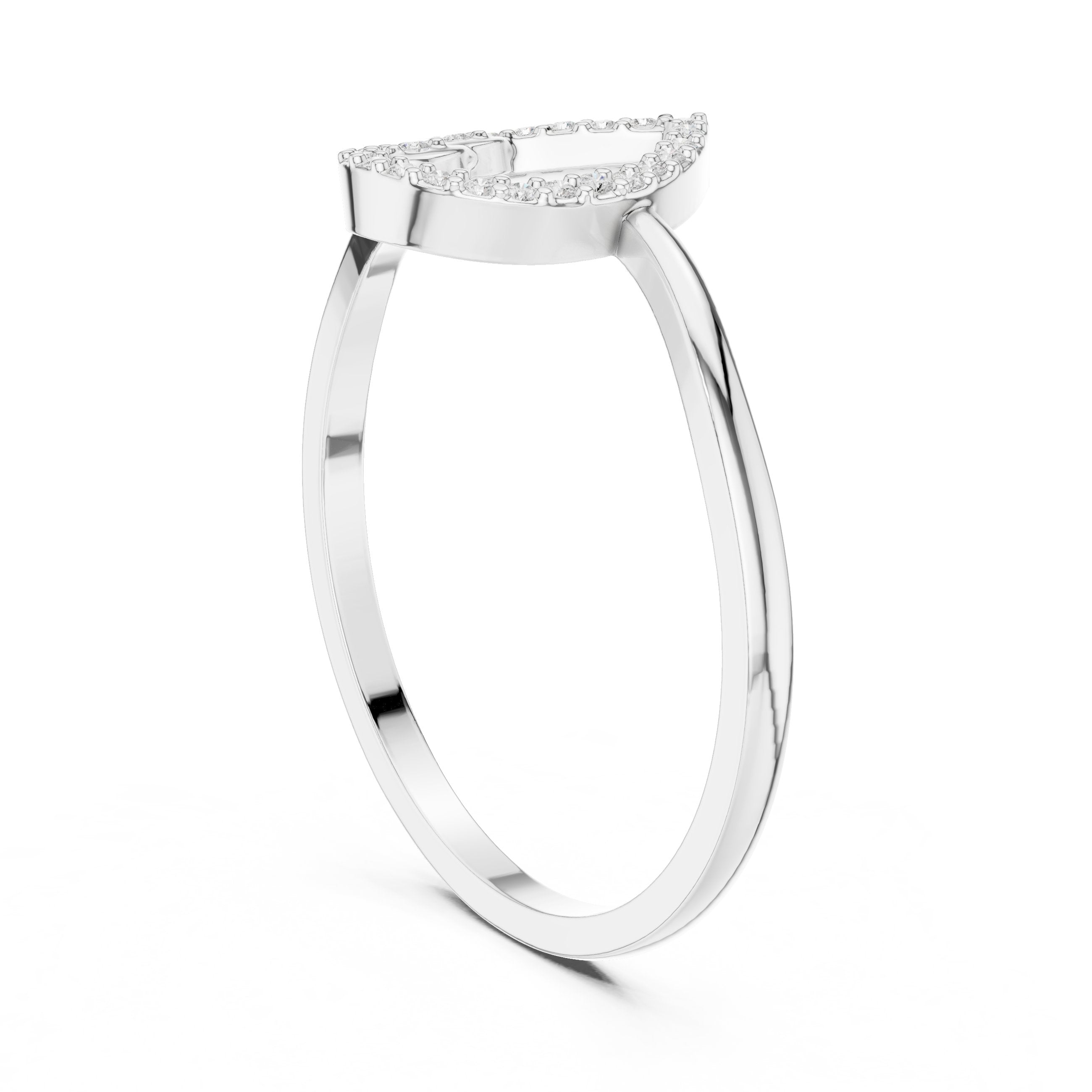 Frosted Halo Diamond Engagement Ring in White Gold - VYKA Diamonds