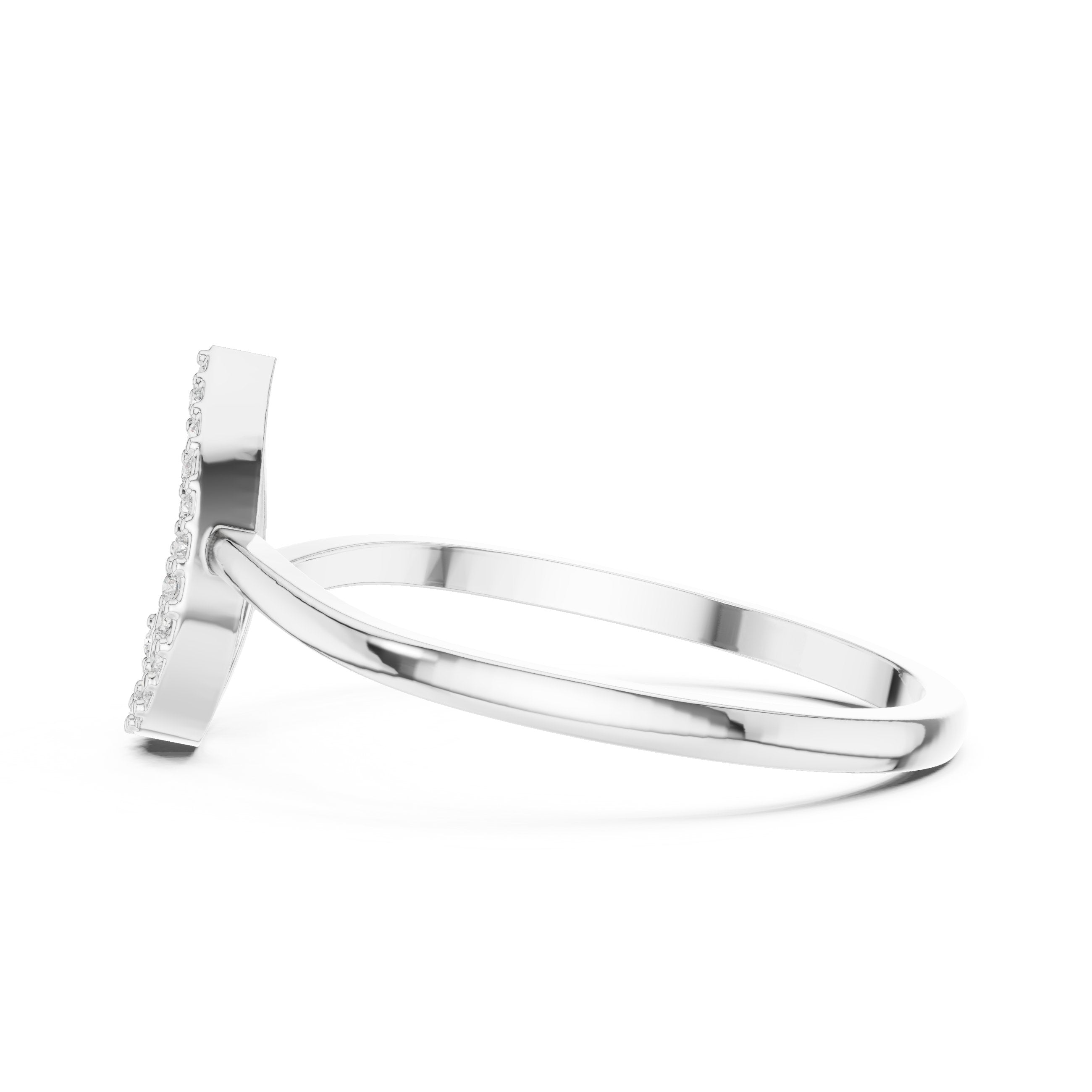 Frosted Halo Diamond Engagement Ring in White Gold - VYKA Diamonds