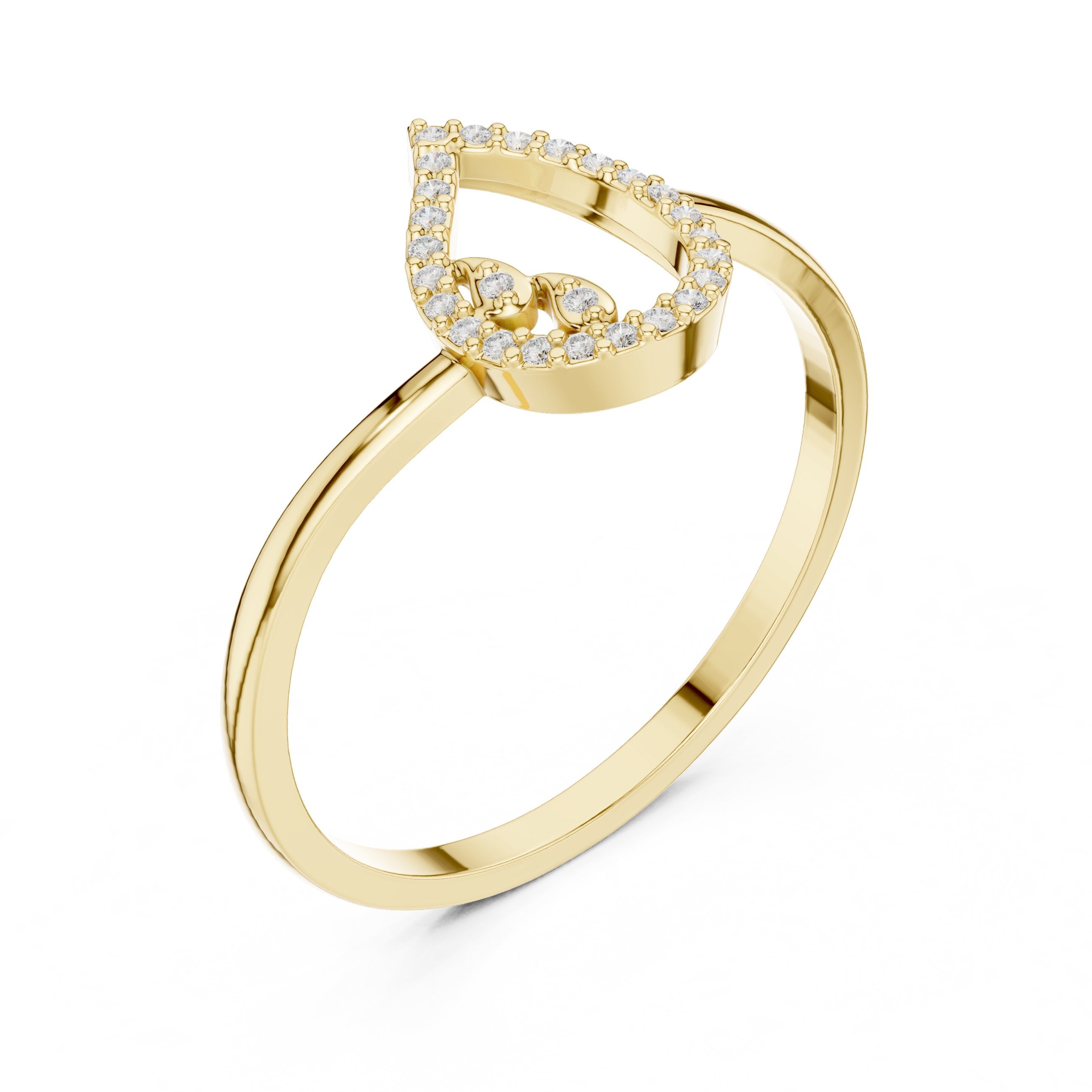 Frosted Halo Diamond Engagement Ring in Yellow Gold - VYKA Diamonds