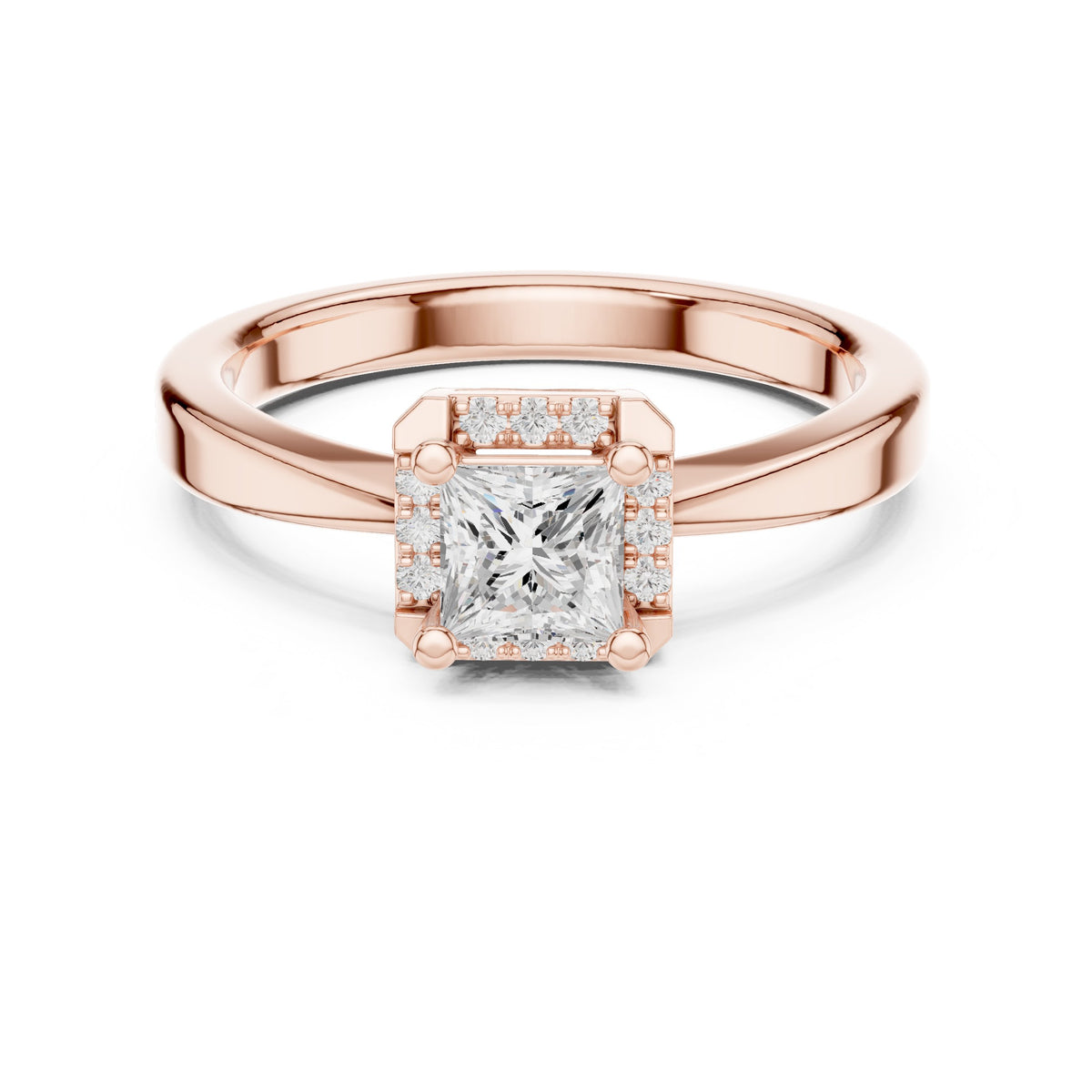 Princess Cut Halo Engagement Ring