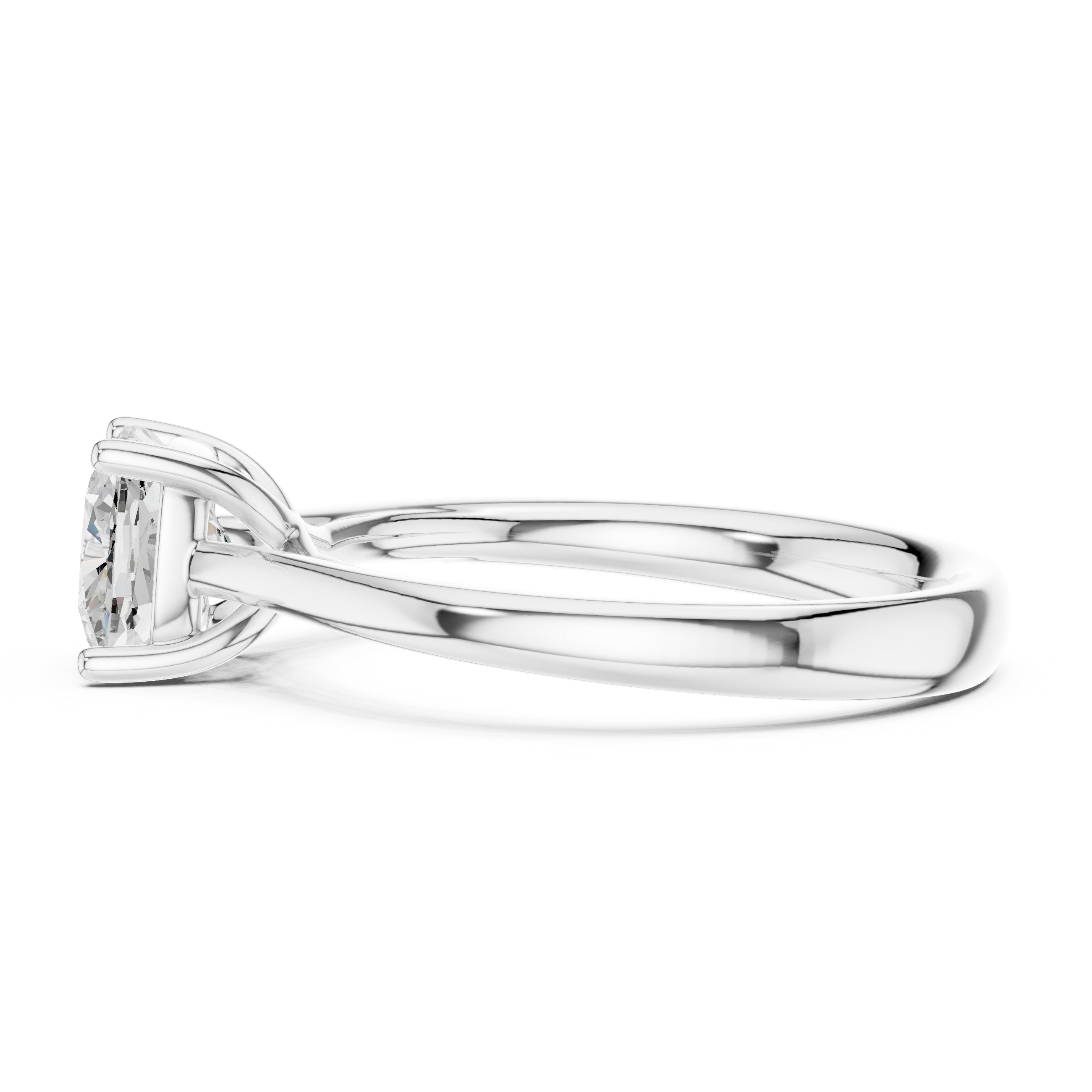 Cushion Cut Solitaire Engagement Ring in White Gold - VYKA Diamonds