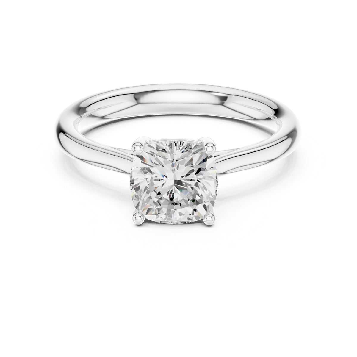 Cushion Cut Solitaire Engagement Ring