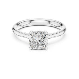 Cushion Cut Solitaire Engagement Ring