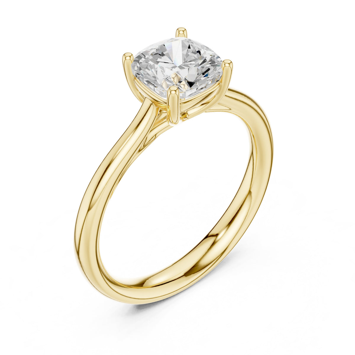 Cushion Cut Solitaire Engagement Ring