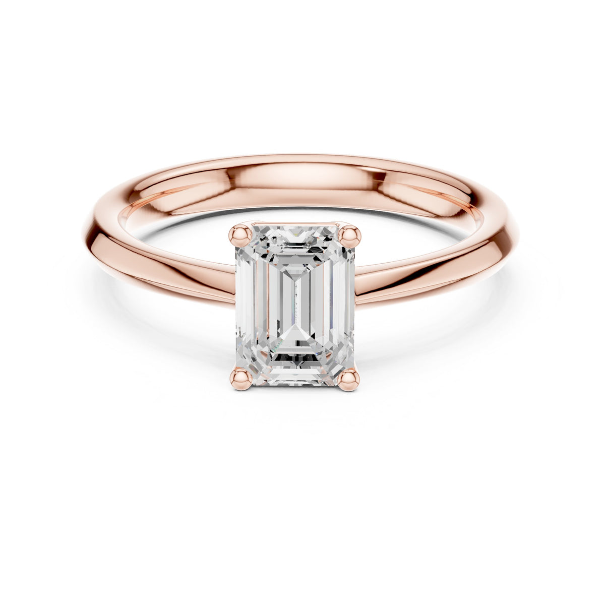 Emerald Cut Solitaire Engagement Ring