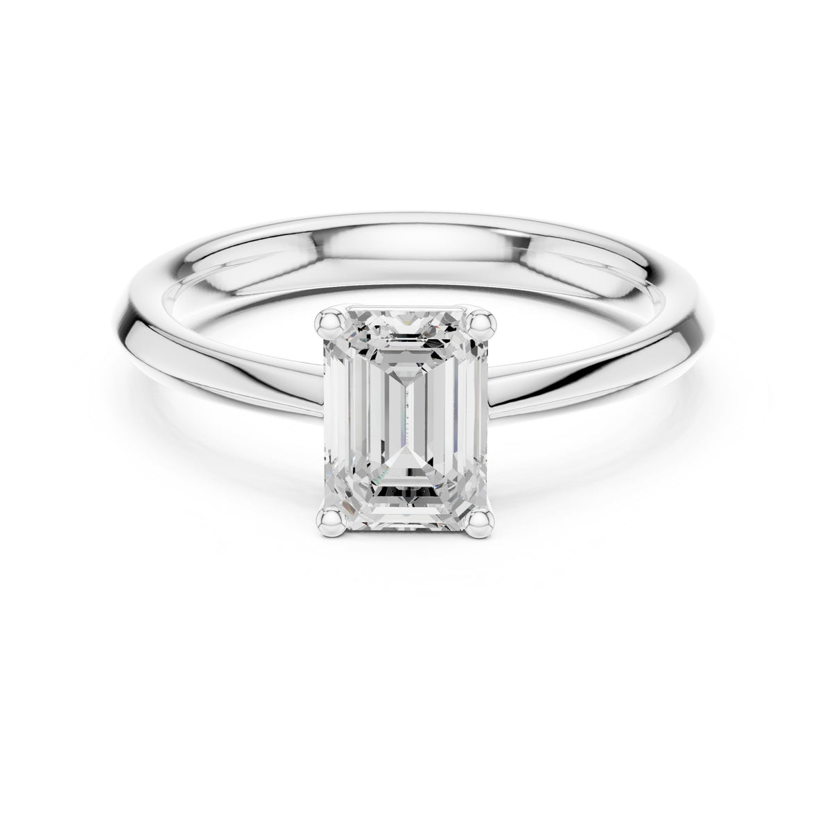 Emerald Cut Solitaire Engagement Ring