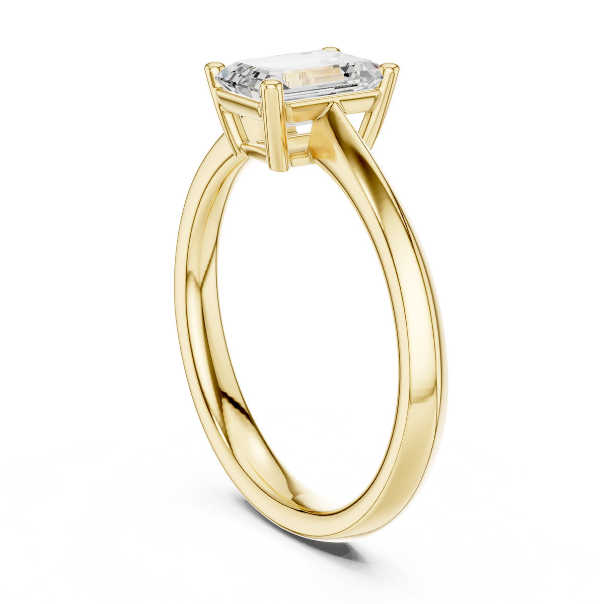 Emerald Cut Solitaire Engagement Ring