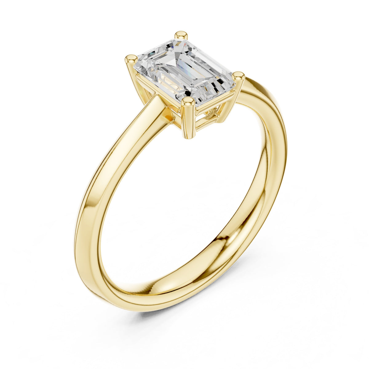 Emerald Cut Solitaire Engagement Ring