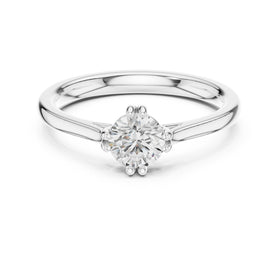 Round Diamond Vintage Solitaire Engagement Ring