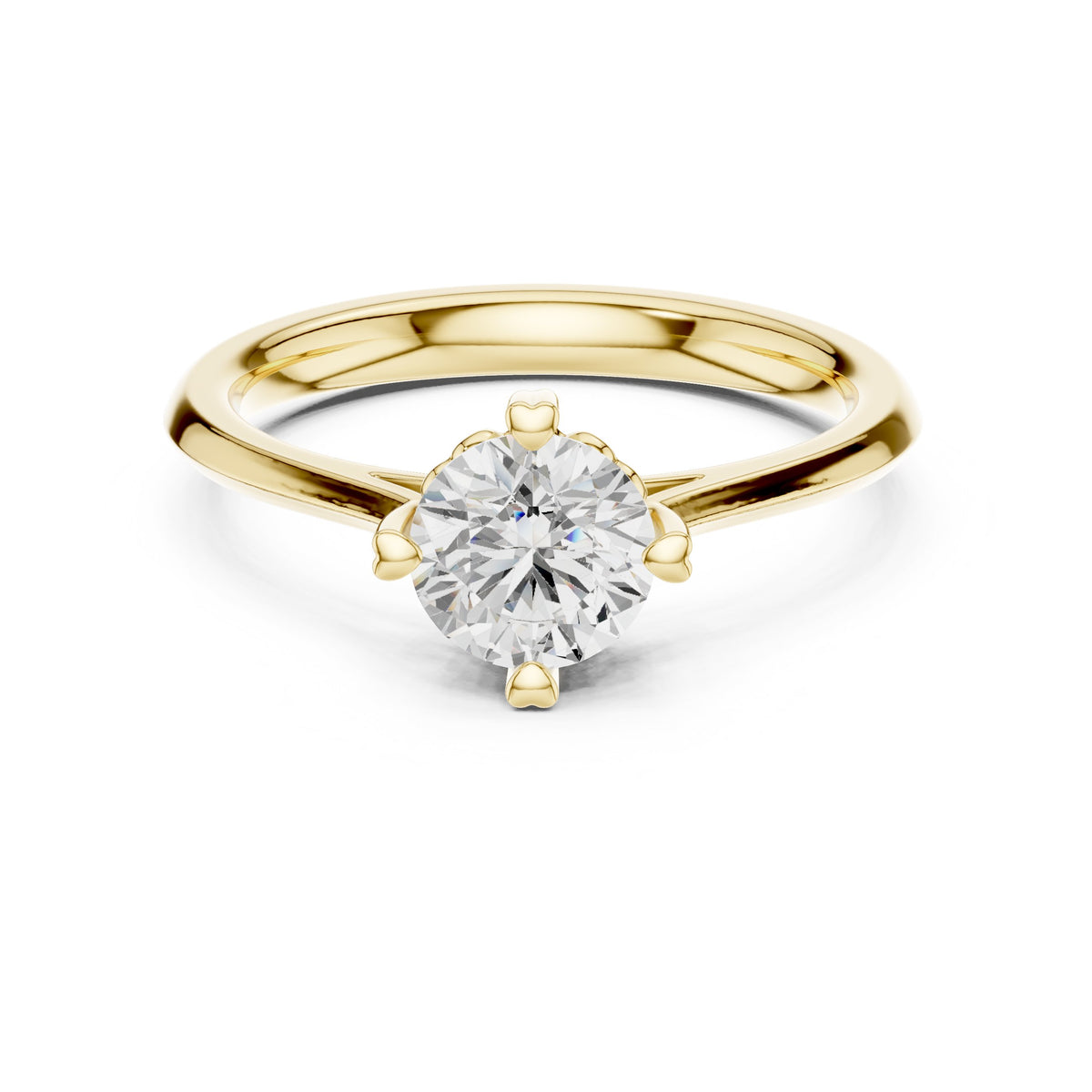 Round Diamond Tiffany Six Prong Solitaire Engagement Ring