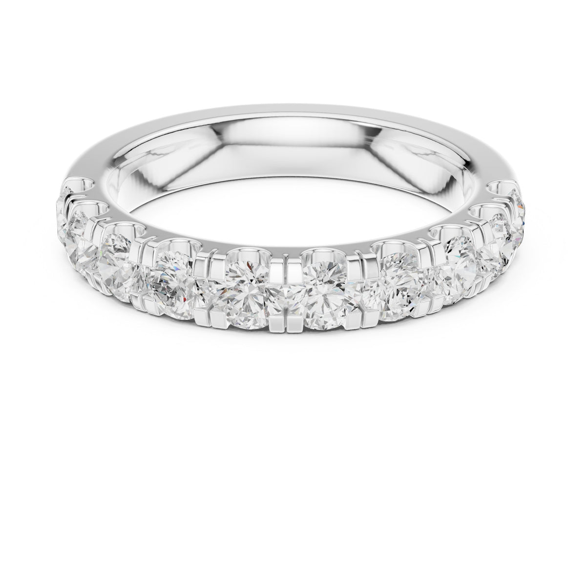 Round Diamond Claw Set Anniversary Band