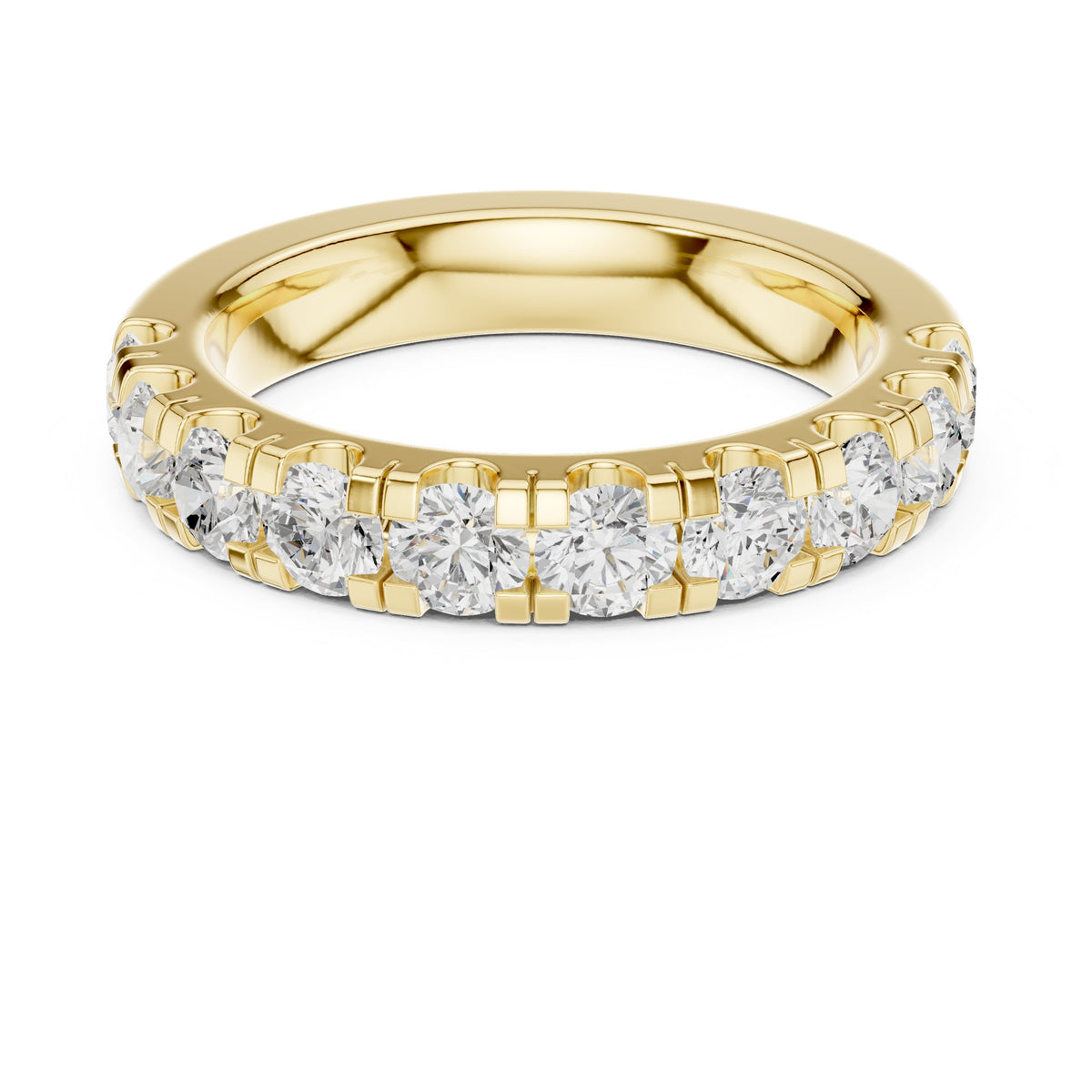 Round Diamond Claw Set Anniversary Band