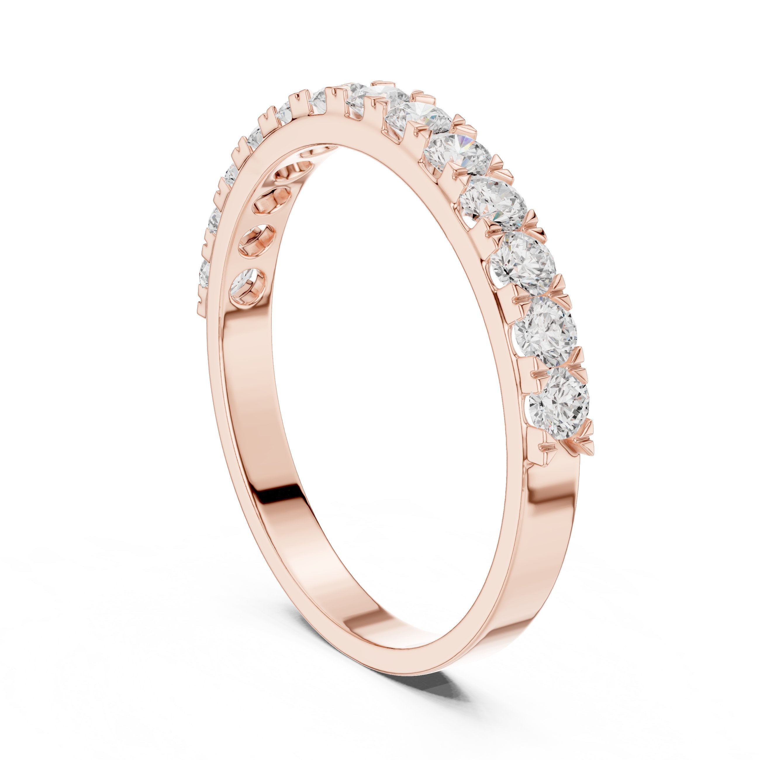 Resplendent Milgrain Diamond Engagement Ring in Rose Gold - VYKA Diamonds