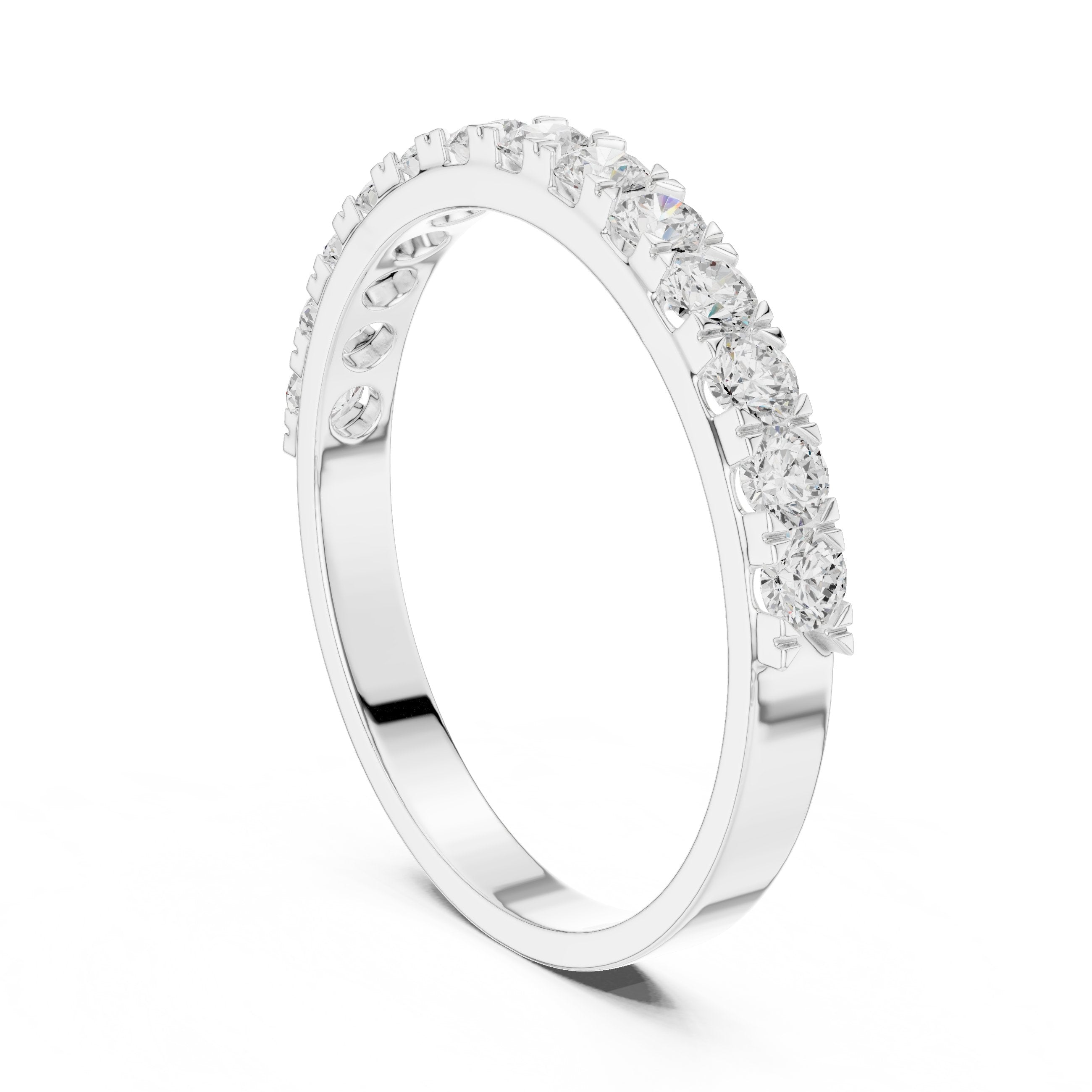 Resplendent Milgrain Diamond Engagement Ring in White Gold - VYKA Diamonds