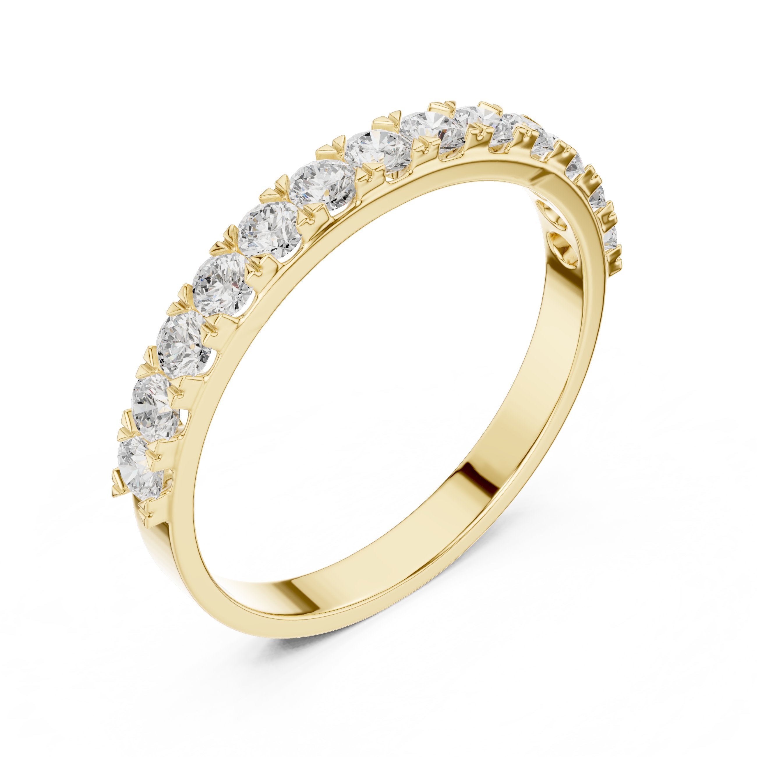 Resplendent Milgrain Diamond Engagement Ring in Yellow Gold - VYKA Diamonds